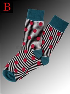 RED BERRIES gemusterte und farbige Socken