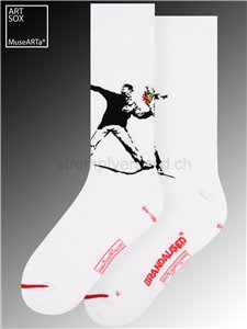 MuseARTa Socken - Der Blumenwerfer von Bansky