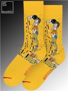 Socken MuseARTa - Der Kuss von Gustav Klimt - yellow
