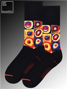 Socken MuseARTa - Quadrate mit konzentrischen Kreisen von Wassily Kandinsky