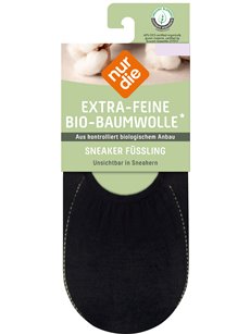 EXTRA FEINE BIO-BAUMWOLLE Nur Die Füsslinge für Damen - 094 schwarz