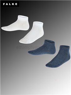 HAPPY 2-PACK Falke Sneaker-Socken für Kinder - 0040 weiss - navy mel.