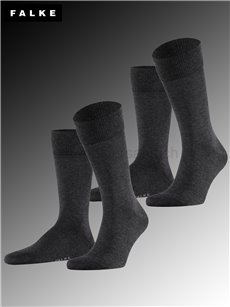 HAPPY 2-PACK Falke Herrensocken - 3080 anthracite mel.