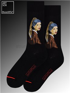 MuseARTa Socken - "Das Mädchen mit dem Perlenohrring" von Johannes Vermeer