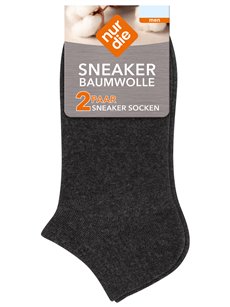 SNEAKER BAUMWOLLE - Herren-Sneakersocken von NUR DIE - anthrazitmel.