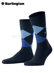 KING Burlington Herrensocke - 6121 marine