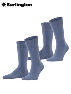 EVERYDAY UNI Burlington Herrensocke - 6660 light denim