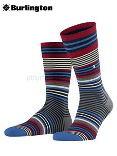 STRIPE Herrensocken von Burlington - 6120 marine