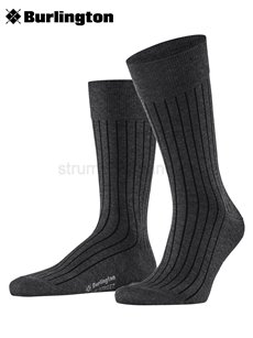 DUKE STREET Herrensocken von Burlington - 3095 anthracite mel.
