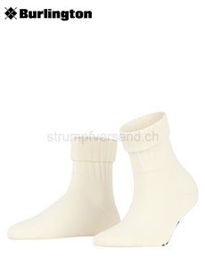PLYMOUTH Burlington Damensocken - 2060 woolwhite