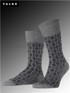 ARTWORK TIE Falke Socken Herren - 3390 light grey mel.